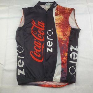 Coke Zero 2008 Coca-Cola Cycling Team Women's Jersey Shirt Black Small Zipper